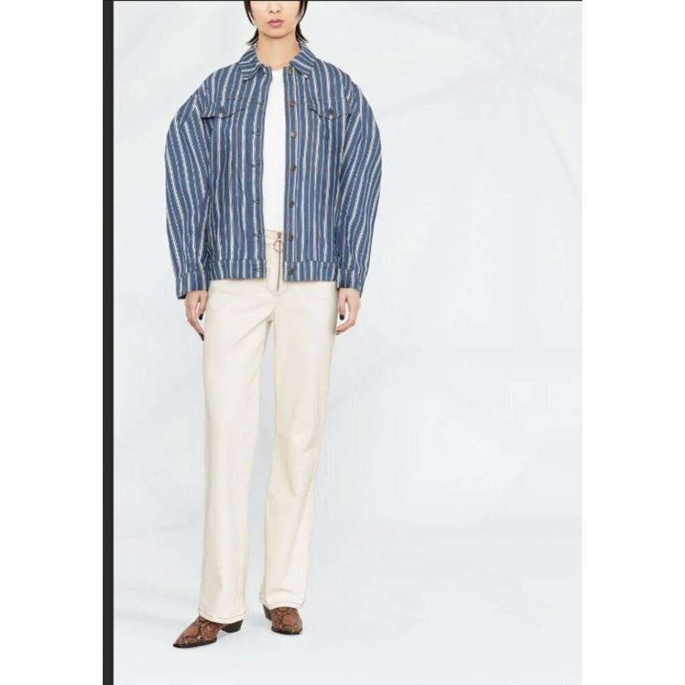 ULLA JOHNSON Sz L Large Odie Jacket Engineer Railroad Stripe NWT